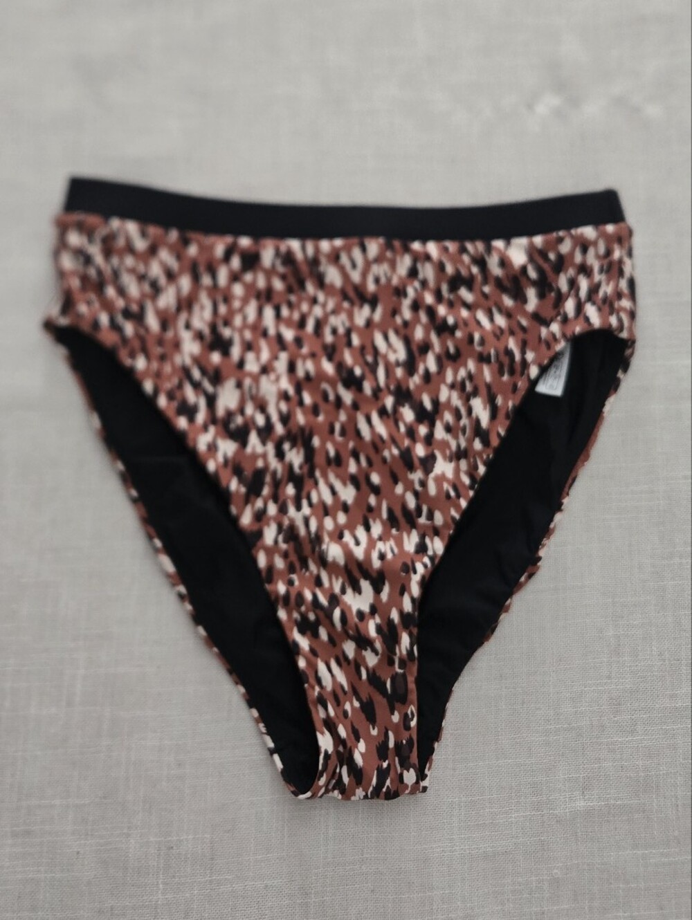 NWOT Celandine High Waist Bikini Bottoms in Rust Leopard Print